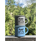 Lot 2 Mugs Céramique Vintage - Bleu Mate & Gris Mate