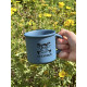 Lot 2 Mugs Céramique Vintage - Bleu Mate & Gris Mate