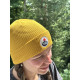 Bonnet Moutarde - Coton Bio - Ecusson