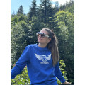 Sweat Col Rond - Flying Cow - Royal Blue