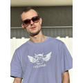 T-Shirt Flying - Coton Epais - Violet