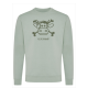 Sweat col rond Pirate - Logo velours - Vert iceberg