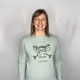 Sweat col rond Pirate - Logo velours - Vert iceberg