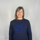 Sweat col rond Pirate - Logo velours - Navy