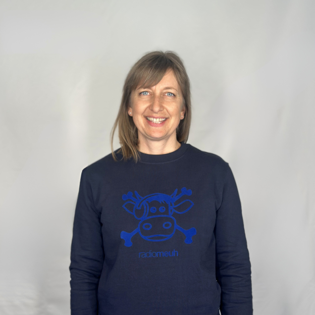 Sweat col rond Pirate - Logo velours - Navy