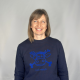 Sweat col rond Pirate - Logo velours - Navy