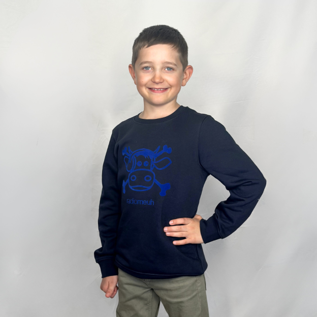 Sweat Kids col rond Pirate - Velours - Navy