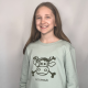 Sweat Kids col rond Pirate - Velours - Vert iceberg