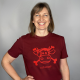 T-Shirt Pirate - Logo velours - Bordeaux