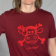 T-Shirt Pirate - Logo velours - Bordeaux