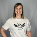 T-Shirt Flying - Coton Epais - Blanc Chiné