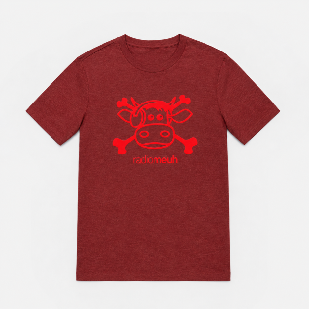 T-Shirt Pirate - Logo velours - Bordeaux