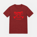 T-Shirt Pirate - Logo velours - Bordeaux