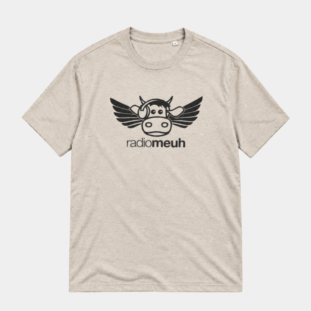 Tshirt Flying - Coton Epais - Blanc Chiné