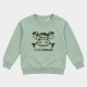 Sweat Kids col rond Pirate - Velours - Vert iceberg