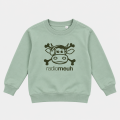 Sweat Kids col rond Pirate - Velours - Vert iceberg