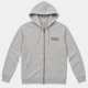Sweat à Capuche Zip 100%Coton - Logo Brodé - Heather Grey