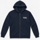 Sweat à Capuche Zip 100%Coton - Logo Brodé - Navy