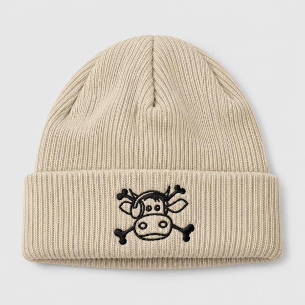 Bonnet Pirate Brodé - Coton organique - Sand