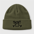 Bonnet Pirate Brodé - Coton organique - Olive