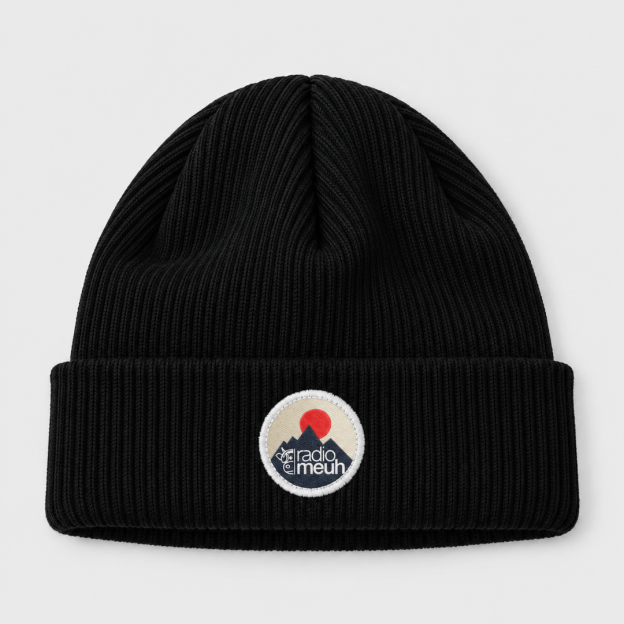 Bonnet Black - Coton Bio - Ecusson