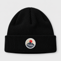 Bonnet Black - Coton Bio - Ecusson