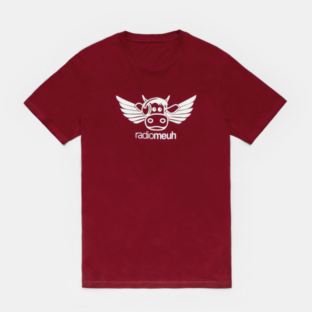 T-shirt Flying Cow Hibiscus Red