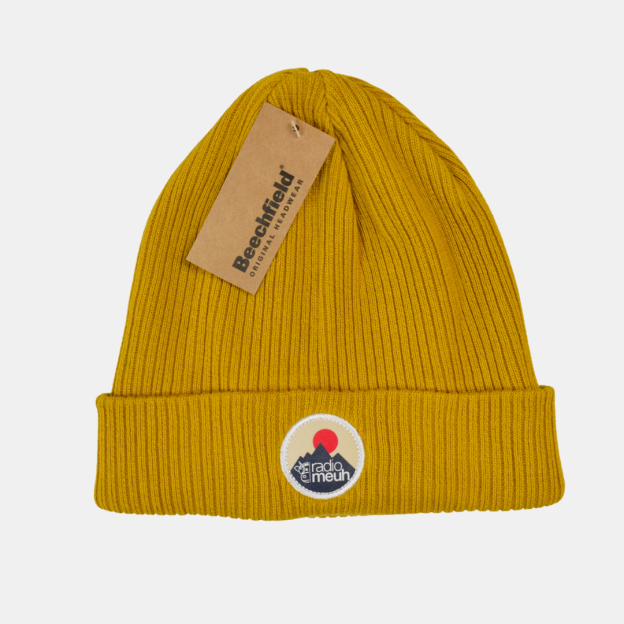 Bonnet Moutarde - Coton Bio - Ecusson