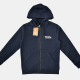 Sweat à Capuche Zip 100%Coton - Logo Brodé - Navy