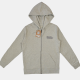Sweat à Capuche Zip 100%Coton - Logo Brodé - Heather Grey