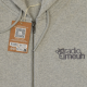 Sweat à Capuche Zip 100%Coton - Logo Brodé - Heather Grey