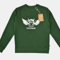 Sweat Col Rond - Flying Cow - Forest Green