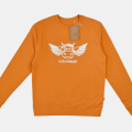Sweat Col Rond - Flying Cow - Orange